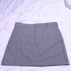 Madewell Black and White Checkered Mini Skirt